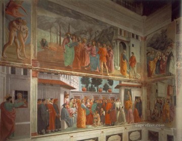 Frescos de la Capilla Brancacci vista izquierda Christian Quattrocento Renacimiento Masaccio Pinturas al óleo